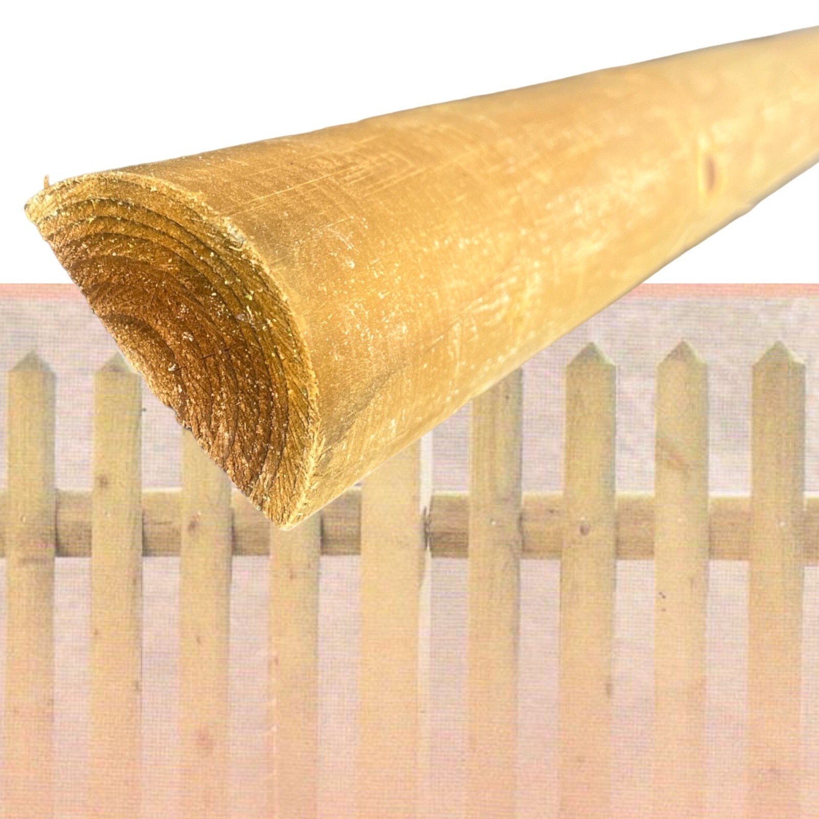 Halbrundriegel für Senkrecht- und Scherenzaun