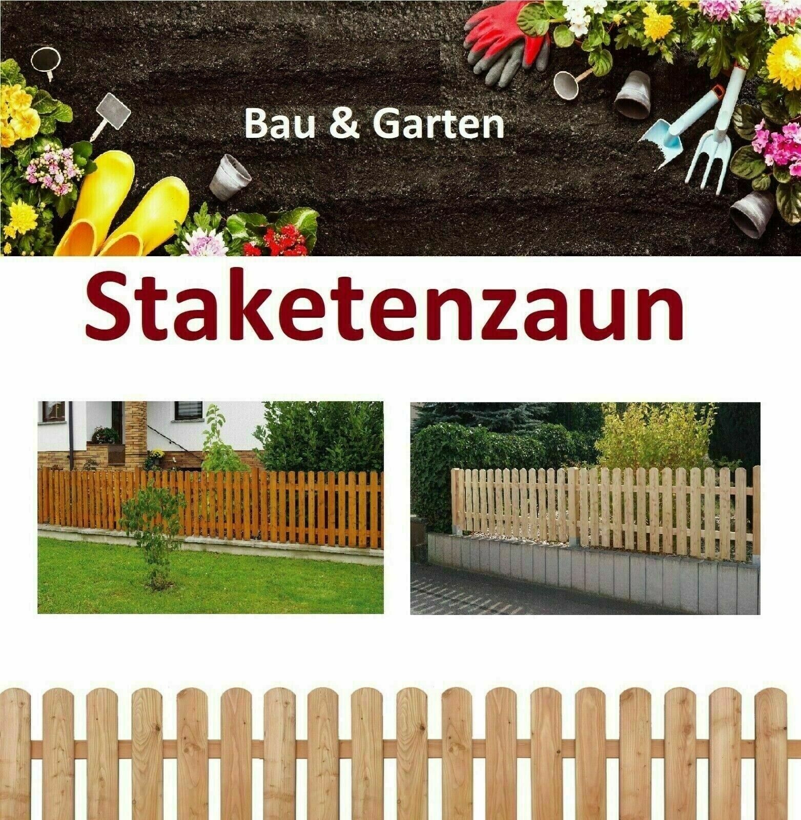 Staketenzaun aus Lärche