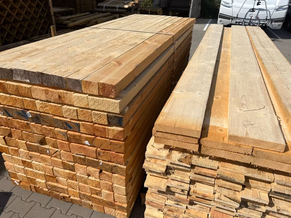 Kantholz Balken Fichte/ Tanne sägerau 80 x 100 mm