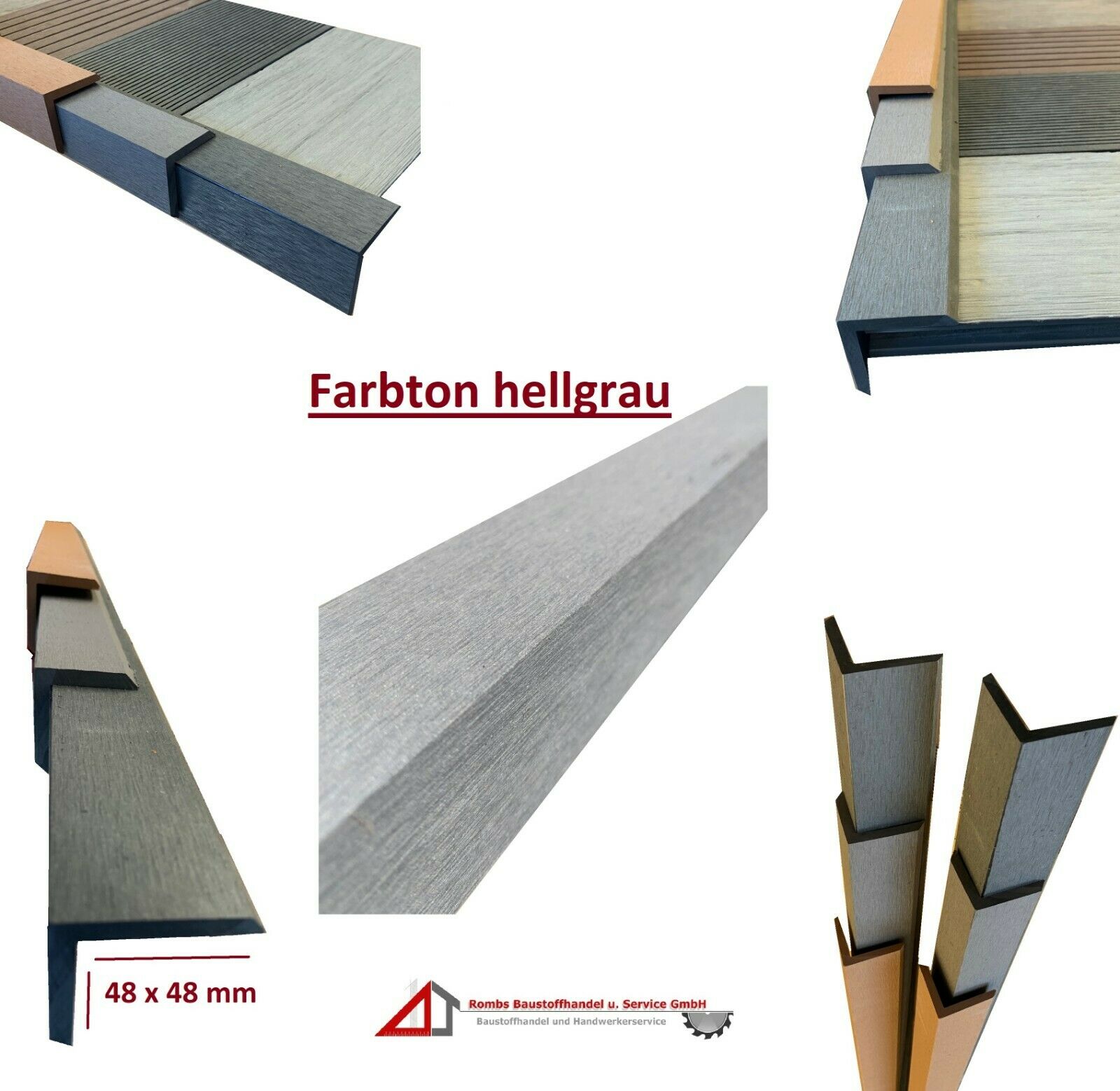 WPC Winkelleiste Abschlussleiste Abdeckleiste Terrassendielen Leiste